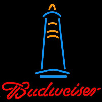 Budweise Lighthouse Beer Sign Neonkyltti