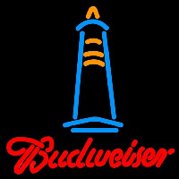 Budweise Lighthouse Beer Sign Neonkyltti