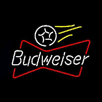 Budweiser Bowtie Soccer Beer Sign Neonkyltti