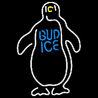 Budweiser Bud Ice Penguin Beer Sign Neonkyltti