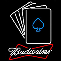 Budweiser Cards Beer Sign Neonkyltti