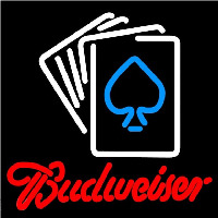 Budweiser Cards Beer Sign Neonkyltti