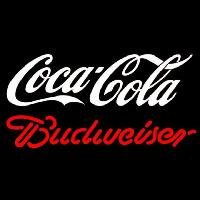 Budweiser Coca Cola White Beer Sign Neonkyltti