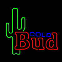 Budweiser Cold Cactus Beer Sign Neonkyltti