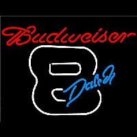 Budweiser Dale Jr. 8 Beer Sign Neonkyltti