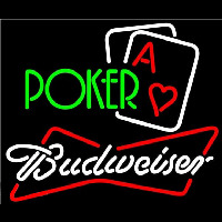 Budweiser Green Poker Beer Sign Neonkyltti