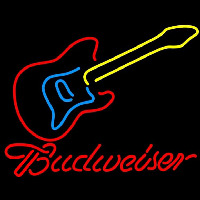 Budweiser Guitar Beer Sign Neonkyltti