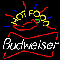 Budweiser Hot Food Beer Sign Neonkyltti