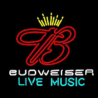 Budweiser Live Music 2 Beer Sign Neonkyltti