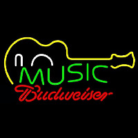 Budweiser Music Guitar Beer Sign Neonkyltti