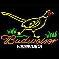 Budweiser Nebraska Pheasant Beer Sign Neonkyltti