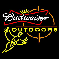 Budweiser Outdoors Pheasant Hunting Beer Sign Neonkyltti