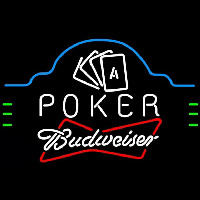 Budweiser Poker Ace Cards Beer Sign Neonkyltti