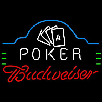 Budweiser Poker Ace Cards Beer Sign Neonkyltti