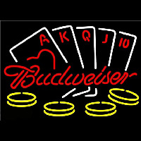 Budweiser Poker Ace Series Beer Sign Neonkyltti