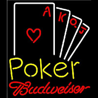 Budweiser Poker Ace Series Beer Sign Neonkyltti