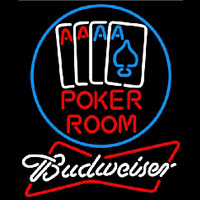 Budweiser Poker Room Beer Sign Neonkyltti