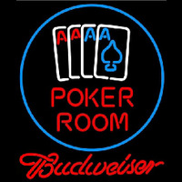 Budweiser Poker Room Beer Sign Neonkyltti