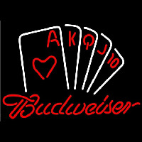 Budweiser Poker Series Beer Sign Neonkyltti