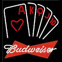 Budweiser Poker Series Beer Sign Neonkyltti