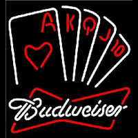 Budweiser Poker Series Beer Sign Neonkyltti