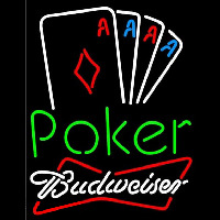 Budweiser Poker Tournament Beer Sign Neonkyltti