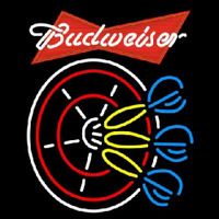 Budweiser Red Darts Pin Beer Sign Neonkyltti