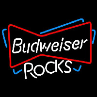 Budweiser Rocks Bowtie Beer Sign Neonkyltti