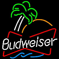 Budweiser Single Palm Tree Beer Sign Neonkyltti