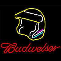 Budweiser Vintage Hascar Helmet3 Beer Sign Neonkyltti