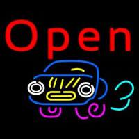 Car Open Neonkyltti