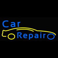 Car Repair Yellow Car Neonkyltti