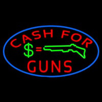 Cash For Guns Blue Border Neonkyltti