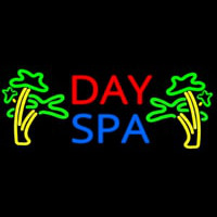 Day Spa With Palm Trees Neonkyltti