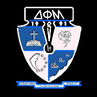 Delta Phi Mu Latina Greek Logo Neonkyltti