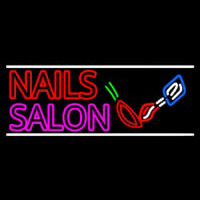 Double Stroke Nail Salon Logo Neonkyltti