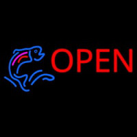 Fish Logo Open Block Neonkyltti