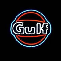 GULF OIL LOGO BEER BAR Neonkyltti