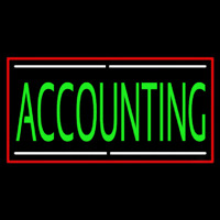 Green Accounting With Red Border Neonkyltti