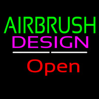 Green Airbrush Design Red Open White Line Neonkyltti