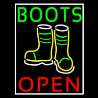 Green Boots With Logo Open Neonkyltti