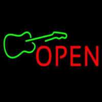 Green Guitar Open Neonkyltti