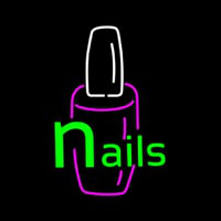 Green Nails Logo Neonkyltti