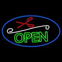 Green Open With Scissor Neonkyltti