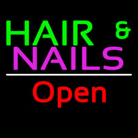 Hair And Nails Open White Line Neonkyltti