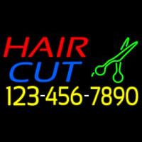 Hair Cut With Number And Scissor Neonkyltti