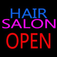 Hair Salon Block Open Neonkyltti