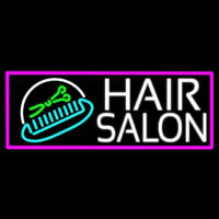 Hair Salon With Scissor And Comb Neonkyltti