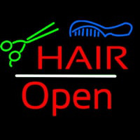 Hair Scissors Comb Open White Line Neonkyltti