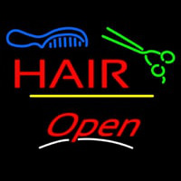 Hair Scissors Comb Open Yellow Line Neonkyltti